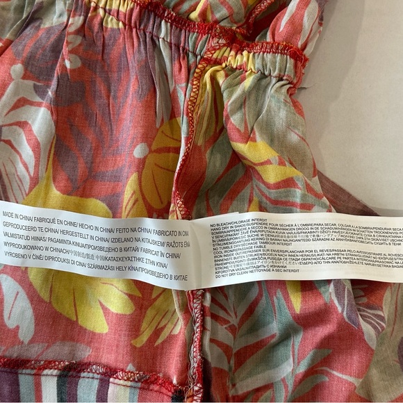 NWT MINKPINK Monsoon Leaves Red Print Romper, Size Small - Picture 5 of 11